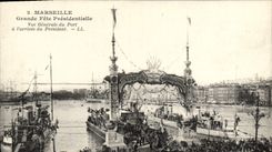CPA Marseille Grande Fete presidentielle Vue generale du port a l'arrivee du President 