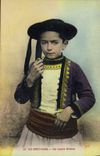 CPA Folklore Tabac Bretagne Un jeune breton 