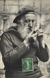CPA Folklore Tabac Homme la bonne pipe