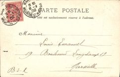 VINTAGE POSTCARD Boat Nancy Barge Seen on the canal taken of the Saint-Georges bridge