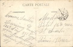 VINTAGE POSTCARD Boat Liverdun Barge the tunnel