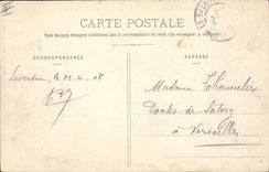 VINTAGE POSTCARD Boat Barge Surroundings of Nancy Liverdun Left the tunnel Canal of the Marne in Rgin