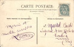 VINTAGE POSTCARD Boat Montargis Barge the footbridge on the canal