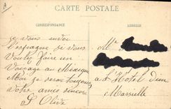 VINTAGE POSTCARD Bateau Saint-Nazaire Steamer the transatlantic liner Spain leaves the port