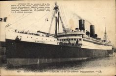 CPA Bateau Paquebot Saint-Nazaire L'Espagne de la Cie Generale Transatlantique
