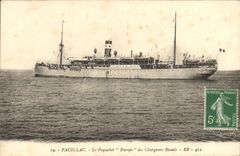CPA Bateau Paquebot Pauillac Le paquebot Europe des Chargeurs Reunis