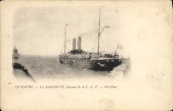CPA Bateau Le Havre Paquebot La Gascogne steamer de la CGT