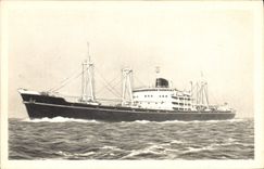 VINTAGE POSTCARD Bateau Steamer Company of the Maritime Transport Godavery Kouang-If Native Moonie