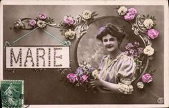CPA Fantaisie Prenom Marie