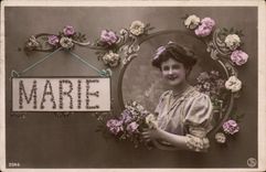 CPA Fantaisie Prenom Marie