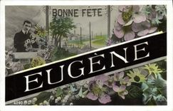 CPA Fantaisie Prenom Eugene 