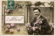 VINTAGE POSTCARD Fantasy First name Albert