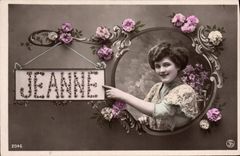 CPA Fantaisie Prenom Jeanne 