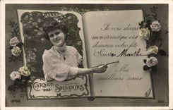 CPA Fantaisie Prenom Marthe