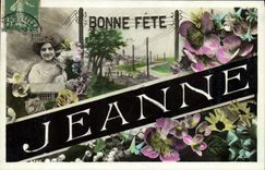 CPA Fantaisie Prenom Jeanne 