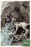 CPA Chevre Enfant 