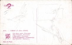 VINTAGE POSTCARD Leroy Goat the two Provence friends