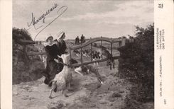 CPA Chevre Salon 1911 A Gaudefroy La barriere 