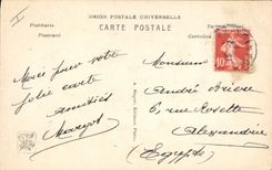 VINTAGE POSTCARD Chevre Living room 1911 has Gaudefroy the barrier