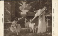 VINTAGE POSTCARD Goat Kowalsky Bucolique