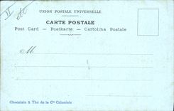 Ilustrador de Lessieux de la fantasía de la POSTAL de la VENDIMIA Menton el barco portuario