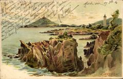 CPA Fantaisie Illustrateur Lessieux La corniche de l'Esterel