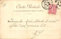 Ilustrador de Lessieux de la fantasía de la POSTAL de la VENDIMIA la cornisa de Esterel