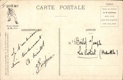 VINTAGE POSTCARD Fantaisie Militaria still 4 days has to draw