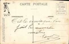 VINTAGE POSTCARD Militaria Fantasy the call to the drudgery of the chips