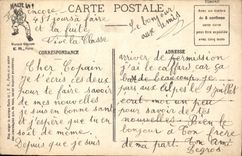 CPA Fantaisie Militaria L'alphabet du soldat Emboites