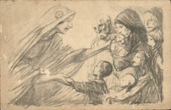 VINTAGE POSTCARD Fantasy Militaria National Help