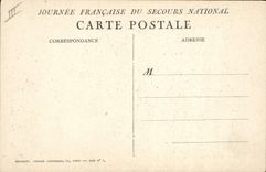 VINTAGE POSTCARD Fantasy Militaria Woman National Help