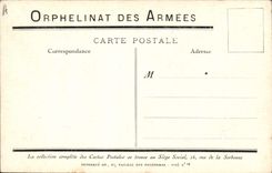VINTAGE POSTCARD Fantasy Militaria Day of the orphanage of the armies June 1915
