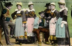 CPA Folklore Le tireur de Bonne Aventure Costumes de fetes de Scaer et Bannalec 