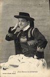 CPA Folklore Jeune homme de Quimper 