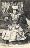 CPA Folklore Bretagne Jeune fille de Quimperle