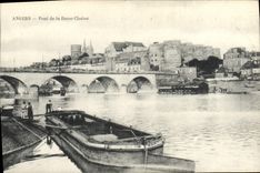 CPA Bateau Peniche Angers Pont de la Basse Chaine
