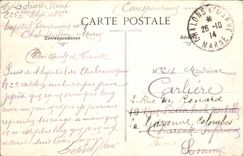 VINTAGE POSTCARD Boat Barge Trawl-nets on the Marne the port of the canal