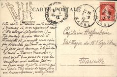 VINTAGE POSTCARD Boat Mareuil Barge on Ay the bridge of the canal