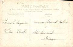 VINTAGE POSTCARD Boat Barge Trawl-nets on the Marne Seen of the canal