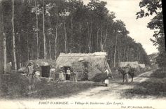 CPA Foret Folklore Foret d'Amboise Village de bucherons Les Loges TOP
