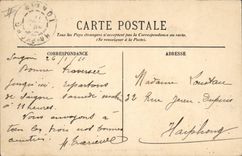 VINTAGE POSTCARD Boat Steamer Maritime Transport Gange Indo-China