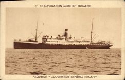 VINTAGE POSTCARD Boat Steamer Co of Mixed Navigation Co General Touache Tirman