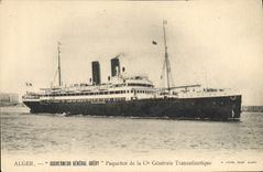 CPA Bateau Paquebot de la Cie Generale Transatlantique Gouverneur General Grevy 