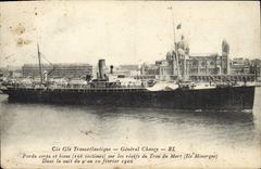 VINTAGE POSTCARD Boat Transatlantic Steamer Co Gle General Chanzy