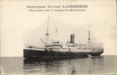 CPA Bateau Paquebot Gouverneur General Laferriere Transports Maritimes