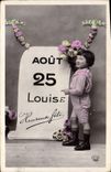 CPA Fantaisie Prenom Louis Louise