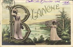 CPA Fantaisie Prenom Blanche