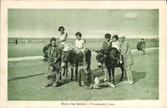 VINTAGE POSTCARD Ane Mule Malo les Bains Promenade has asses