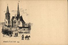 VINTAGE POSTCARD Ass Mule Abbey St Victor 1753